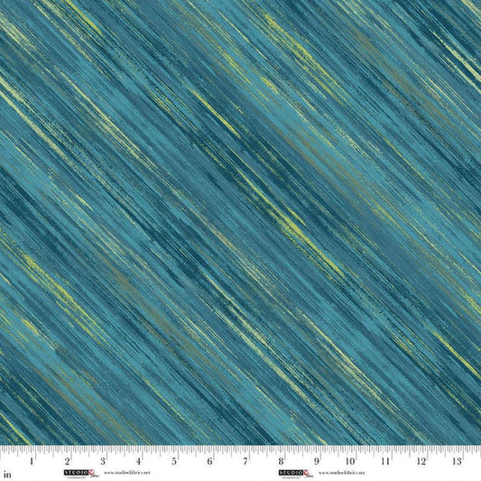 Rough Around the Edges - Sketch Stripe - Teal