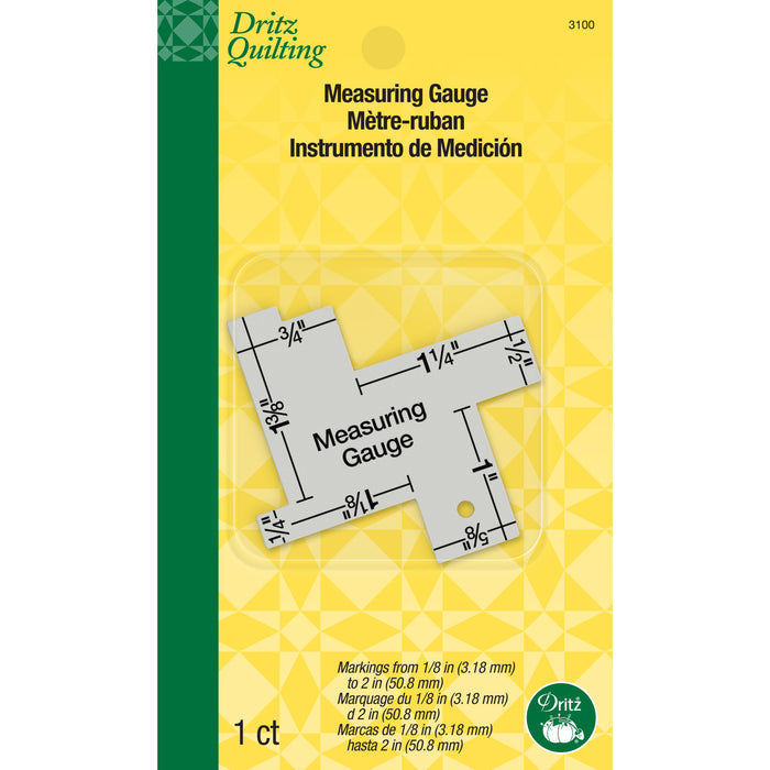 Dritz - Measuring Gauge, 1/8"-2" Markings