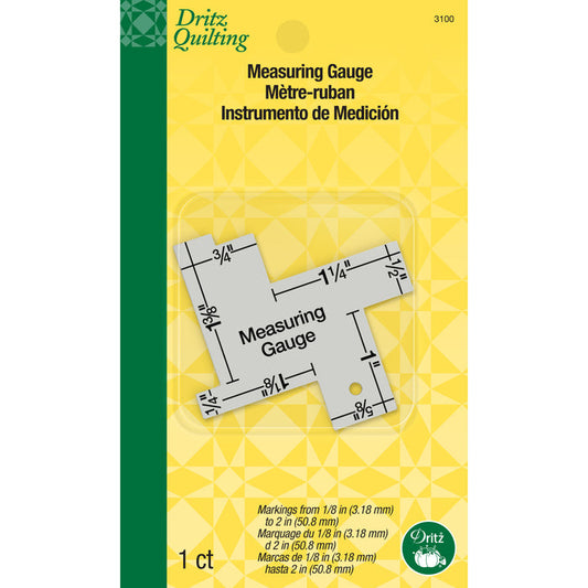 Dritz - Measuring Gauge, 1/8"-2" Markings