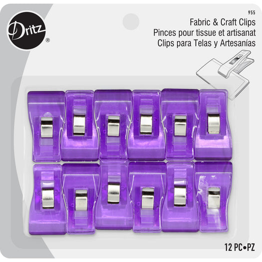 Dritz - Fabric & Craft Clips, Purple, 12 pc