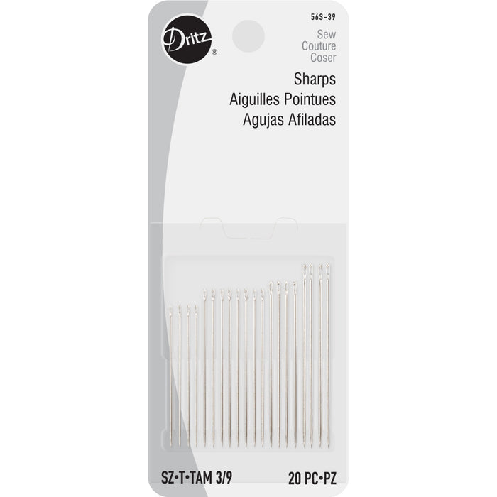 Dritz - Sharps Hand Needles, Assorted 3/9, 20 pc