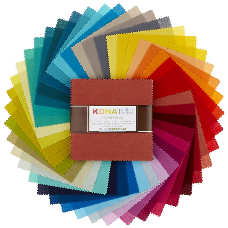 Kona Cotton - Paintbox Basics Coordinates, 5" Charm Pack