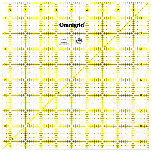 Omnigrid - Square Ruler, 9-1/2" x 9-1/2"