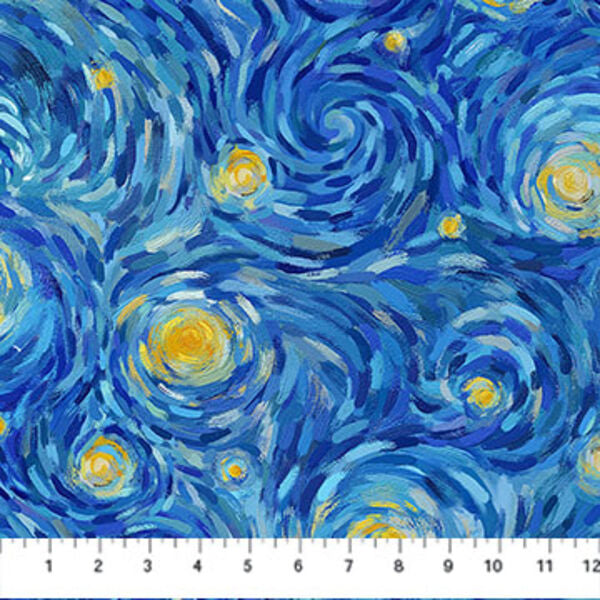 Starry Night - Night Sky - Dark Blue Multi