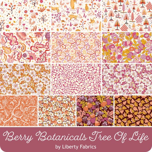 Liberty Tree of Life Berry Botanicals Fat Quarter Bundle, 13 Pcs.