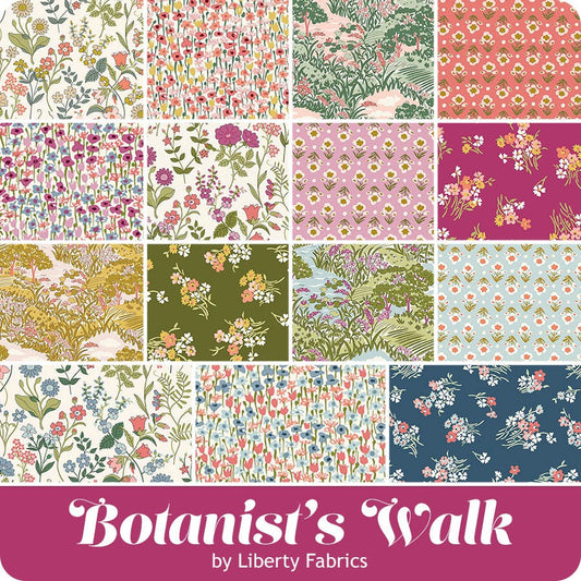 Liberty Botanist's Walk Fat Quarter Bundle, 15 Pcs
