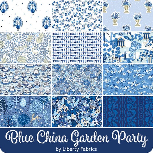 Garden Party Blue China Fat Quarter Bundle