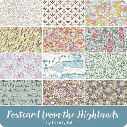 Pre-order - Liberty Postcard from the Highlands Fat Quarter Bundle, 12 Pcs.