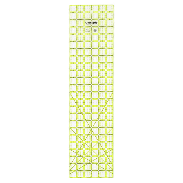 Omnigrid - NON-SLIP RECTANGLE RULER, NEON, 6" x 24"