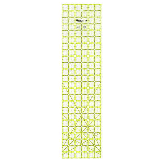 Omnigrid - NON-SLIP RECTANGLE RULER, NEON, 6" x 24"