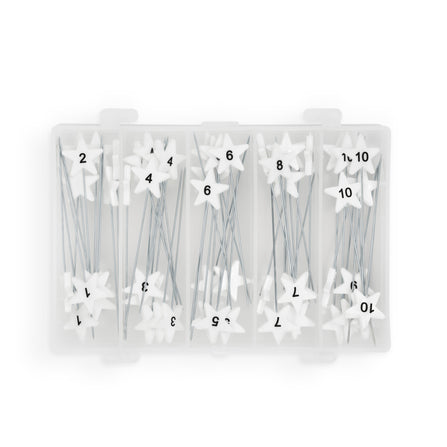 Dritz - Flat Star Head Pins, White, 115 pc