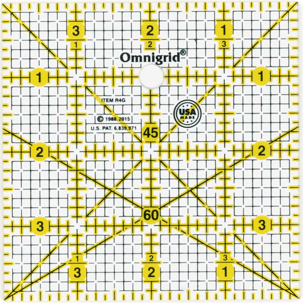 Omnigrid - Square Grid Ruler, 4" x 4"