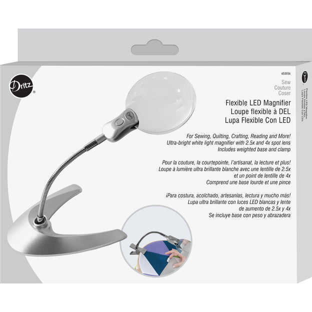 Dritz - Flexible Tabletop LED Magnifier