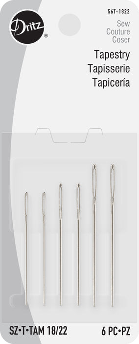 Dritz - Tapestry Hand Needles, Size 18/22, 6 pc
