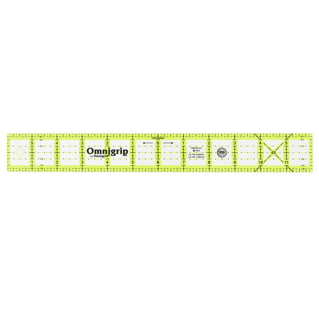 Omnigrid - Neon Rectangle Ruler, 1-1/2" x 12"