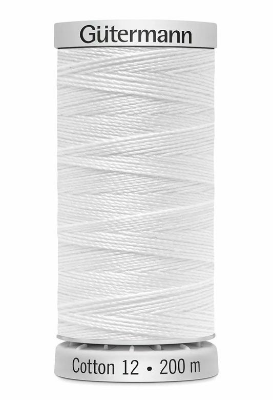Gutermann Cotton 12 - White - 5709