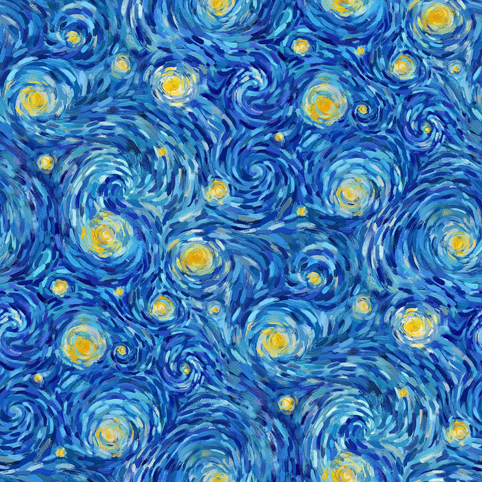 Starry Night - Night Sky - Dark Blue Multi