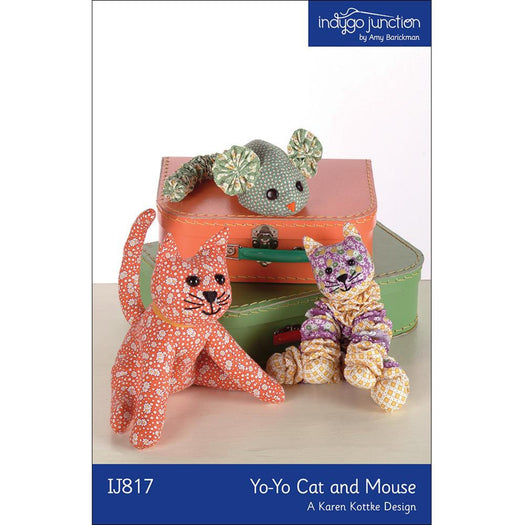 Indygo Junction - Yo-Yo Stuffed Cat & Mouse Pattern