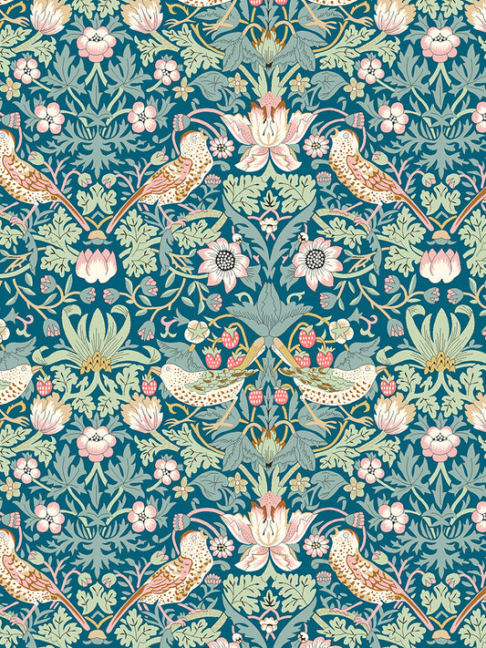 Strawberry Thief Spring - Blue Turquoise Tana Lawn™ Cotton