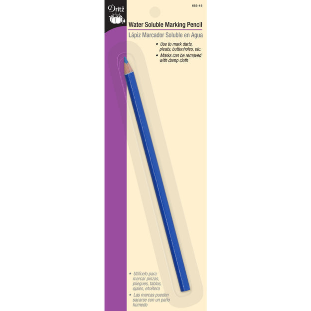 Dritz - Water Soluble Marking Pencil, Blue