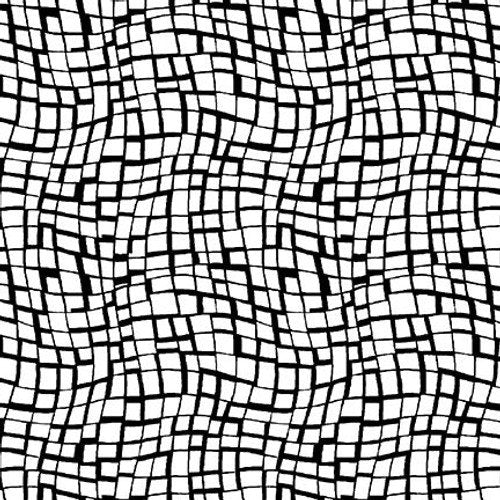 All or Nothing - White on Black Wavy Grid