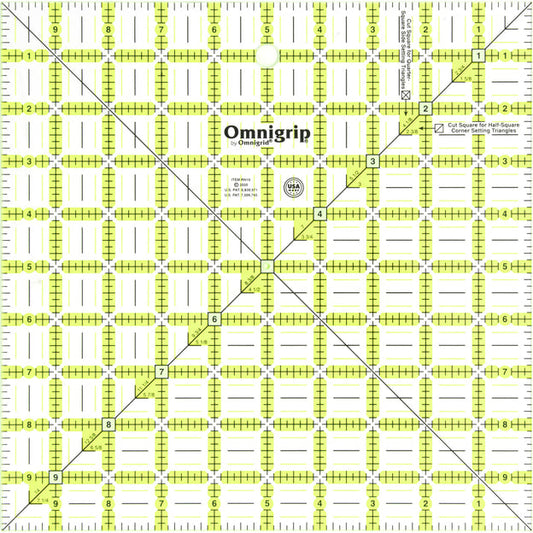 Omnigrid - Neon Square Ruler, 10" x 10"