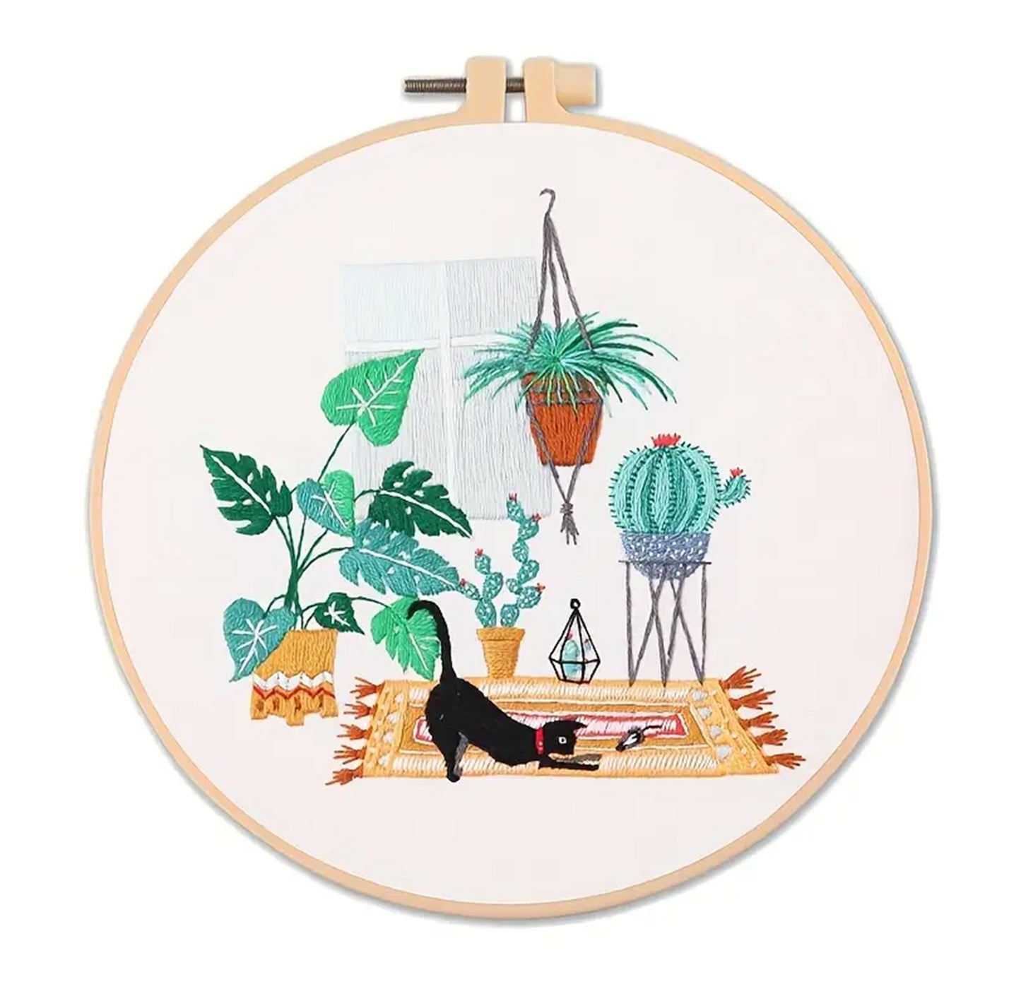 Yoga Cat Embroidery Kit