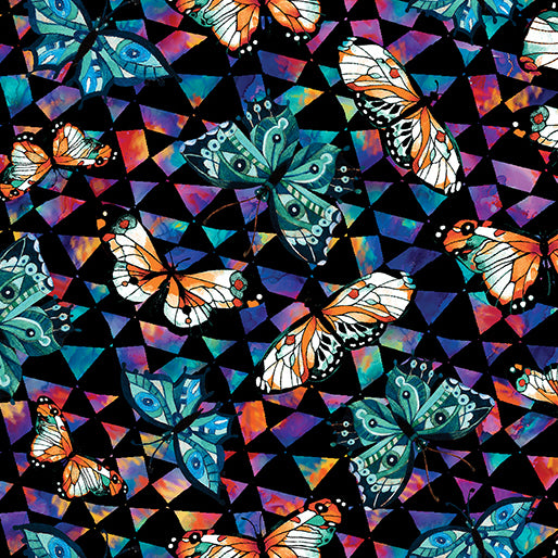 Butterflies & Prism BlackMulti