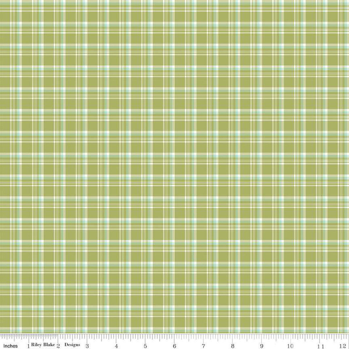 Hello Spring Plaid Green