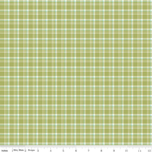 Hello Spring Plaid Green