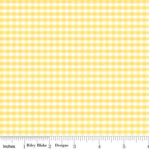 1/8 Inch Small Gingham Yellow
