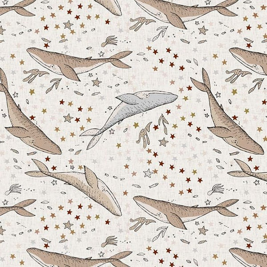 Calm Waters - Whales - Cream